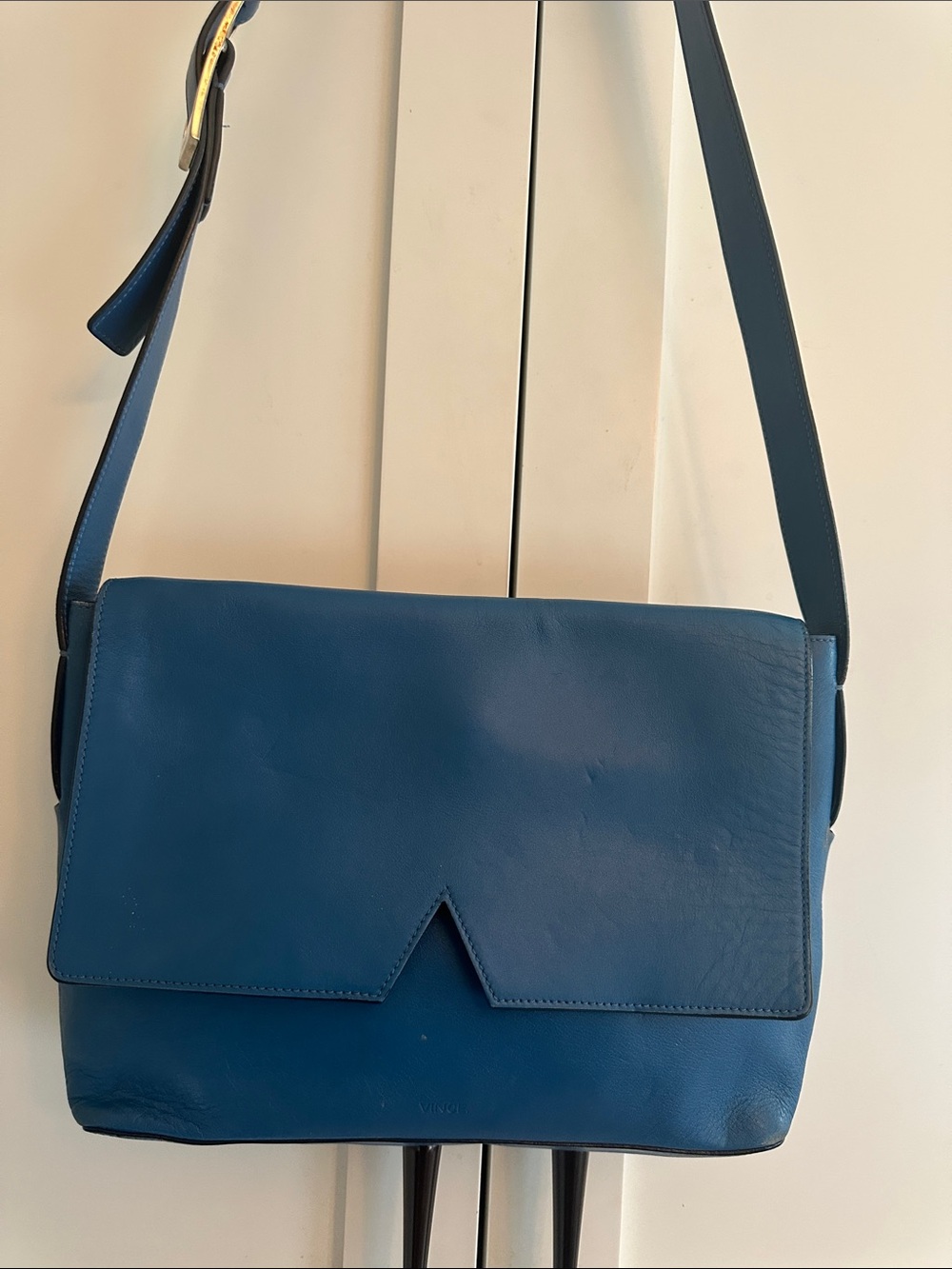 VINCE LEATHER CROSSBODY BAG